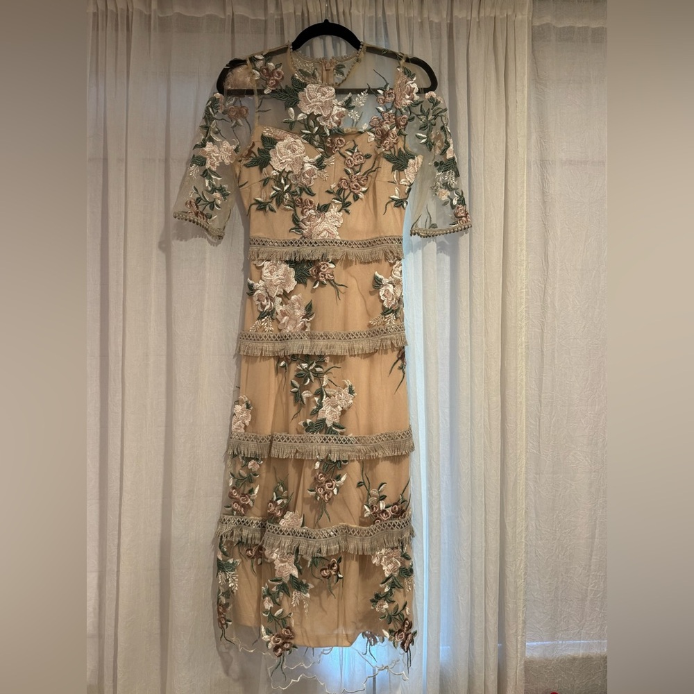 Elegant Floral Embroidered Dress